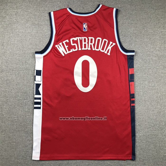 Maglia Los Angeles Clippers Russell Westbrook #0 Statement 2024-25 Rosso